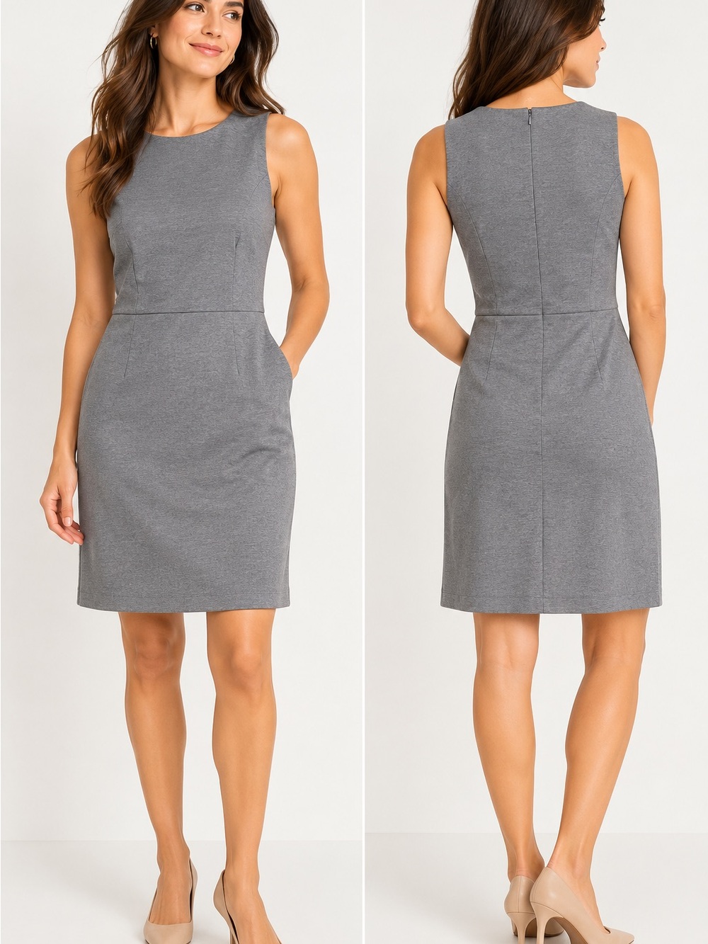 Old Navy Women’s Gray Sleeveless Cotton Dress Size Small